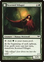 Matte Finish Dark Ascension Scorned Villager // Moonscarred Werewolf ( #125 )