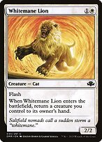 Matte Finish Dominaria Remastered Whitemane Lion ( #35 )