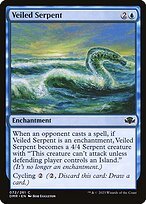 Matte Finish Dominaria Remastered Veiled Serpent ( #72 )
