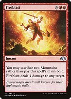 Matte Finish Dominaria Remastered Fireblast ( #119 )