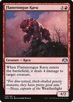 Matte Finish Dominaria Remastered Flametongue Kavu ( #120 )