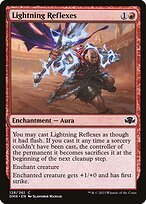 Matte Finish Dominaria Remastered Lightning Reflexes ( #128 )