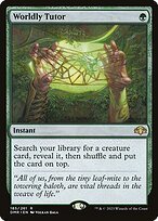 Matte Finish Dominaria Remastered Worldly Tutor ( #185 )