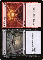 Matte Finish Dominaria Remastered Pain // Suffering ( #209 )