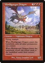 Matte Finish Dominaria Remastered Worldgorger Dragon ( #334 )