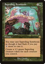 Matte Finish Dominaria Remastered Saproling Symbiosis ( #348 )
