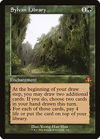 Matte Finish Dominaria Remastered Sylvan Library ( #350 )