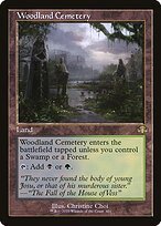 Matte Finish Dominaria Remastered Woodland Cemetery ( #401 )