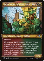 Matte Finish Dominaria United Rulik Mons, Warren Chief ( #316 )