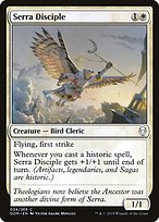 Glossy Finish Dominaria Serra Disciple ( #34 )
