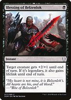 Glossy Finish Dominaria Blessing of Belzenlok ( #77 )