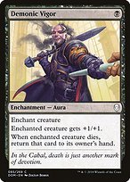 Glossy Finish Dominaria Demonic Vigor ( #85 )