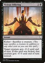 Glossy Finish Dominaria Vicious Offering ( #110 )