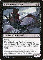 Glossy Finish Dominaria Windgrace Acolyte ( #112 )
