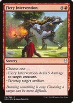 Glossy Finish Dominaria Fiery Intervention ( #118 )