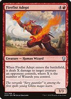 Glossy Finish Dominaria Firefist Adept ( #121 )