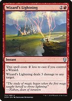 Glossy Finish Dominaria Wizard's Lightning ( #152 )