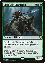 Glossy Finish Dominaria Steel Leaf Champion ( #182 )