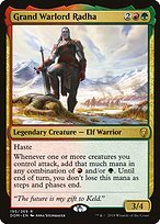 Glossy Finish Dominaria Grand Warlord Radha ( #195 )