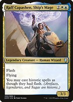 Glossy Finish Dominaria Raff Capashen, Ship's Mage ( #202 )
