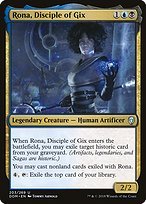 Glossy Finish Dominaria Rona, Disciple of Gix ( #203 )