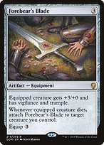 Glossy Finish Dominaria Forebear's Blade ( #214 )