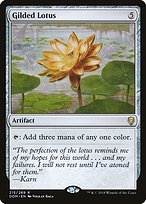 Glossy Finish Dominaria Gilded Lotus ( #215 )