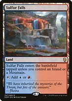 Glossy Finish Dominaria Sulfur Falls ( #247 )