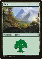 Glossy Finish Dominaria Forest ( #267 )