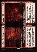 Glossy Finish Duskmourn: House of Horror Commander Spiked Corridor // Torture Pit ( #28 )
