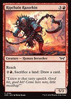 Glossy Finish Duskmourn: House of Horror Ripchain Razorkin ( #154 )