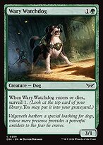 Glossy Finish Duskmourn: House of Horror Wary Watchdog ( #206 )