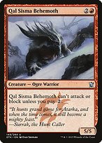 Matte Finish Dragons of Tarkir Qal Sisma Behemoth ( #149 )