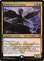 Matte Finish Dragons of Tarkir Dragonlord Kolaghan ( #218 )