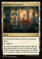 Glossy Finish Lorwyn Eclipsed Commander Secluded Courtyard ( #62 )