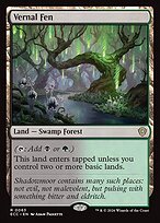 Glossy Finish Lorwyn Eclipsed Commander Vernal Fen ( #63 )