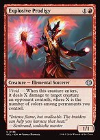 Glossy Finish Lorwyn Eclipsed Explosive Prodigy ( #136 )