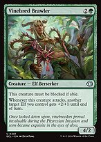 Glossy Finish Lorwyn Eclipsed Vinebred Brawler ( #201 )