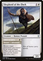 Matte Finish Throne of Eldraine Shepherd of the Flock // Usher to Safety ( #28 )