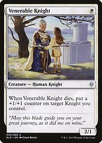 Matte Finish Throne of Eldraine Venerable Knight ( #35 )