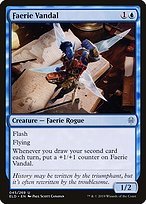 Matte Finish Throne of Eldraine Faerie Vandal ( #45 )