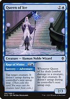 Matte Finish Throne of Eldraine Queen of Ice // Rage of Winter ( #61 )