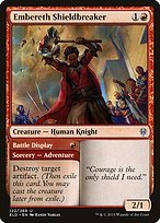 Matte Finish Throne of Eldraine Embereth Shieldbreaker // Battle Display ( #122 )