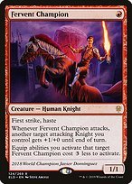 Matte Finish Throne of Eldraine Fervent Champion ( #124 )