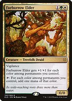 Matte Finish Throne of Eldraine Faeburrow Elder ( #190 )