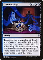Matte Finish Throne of Eldraine Covetous Urge ( #207 )