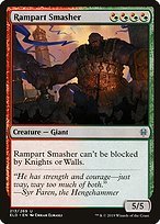 Matte Finish Throne of Eldraine Rampart Smasher ( #213 )