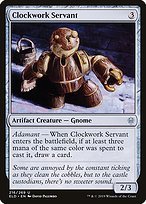 Matte Finish Throne of Eldraine Clockwork Servant ( #216 )