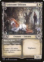 Matte Finish Throne of Eldraine Lonesome Unicorn // Rider in Need ( #276 )