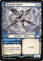Matte Finish Throne of Eldraine Hypnotic Sprite // Mesmeric Glare ( #283 )